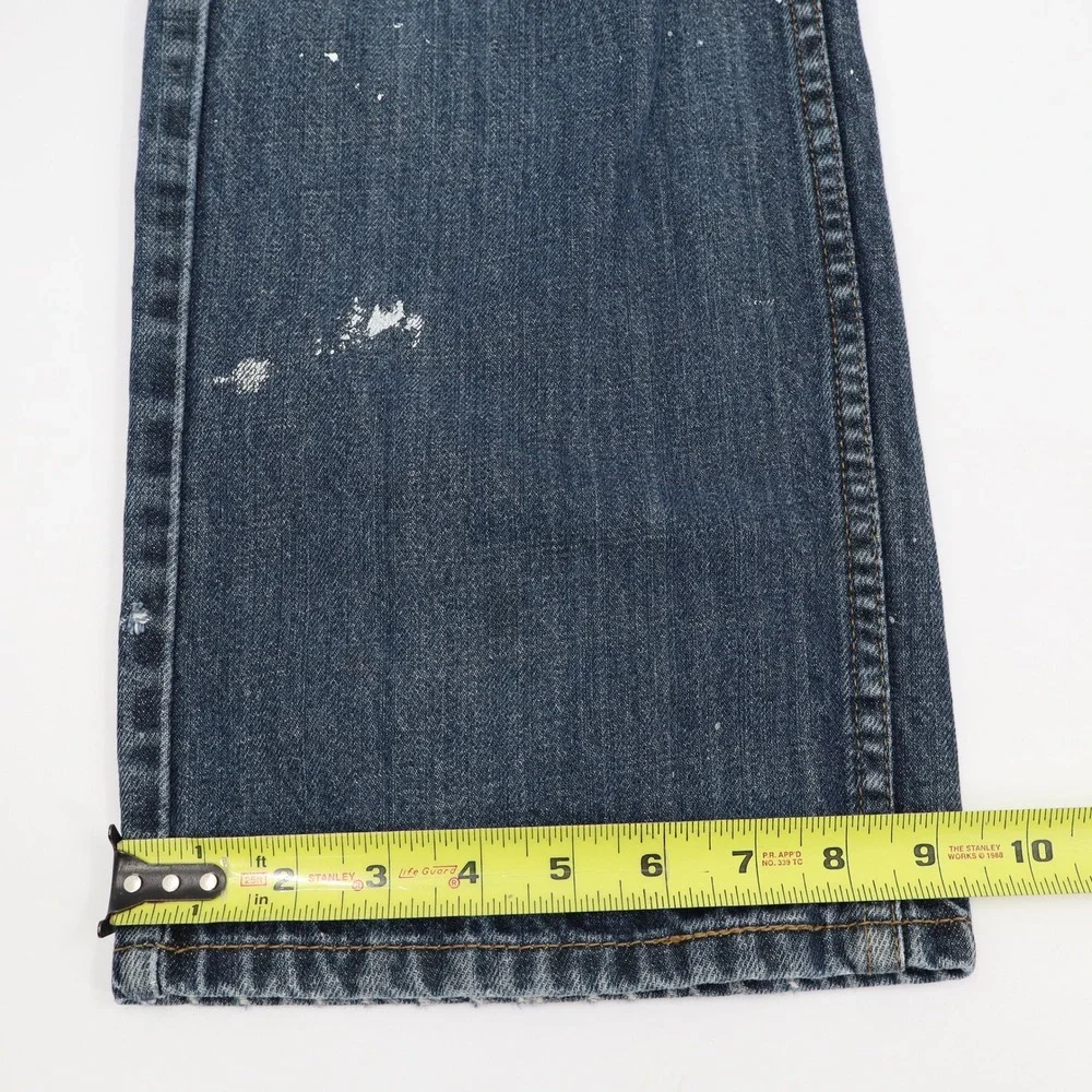 Levis 559 Relaxed Straight Jeans Mens 36x34 Blue Distressed‎ Paint Splatter